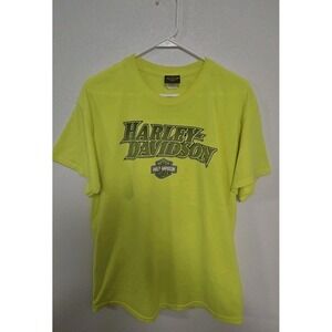 🔥Harley Davidson Of The Woodlands Texas Neon Yellow T-Shirt Large